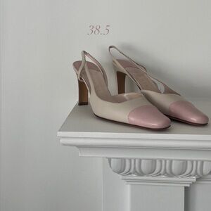 CHANEL Pink Captoe Heels